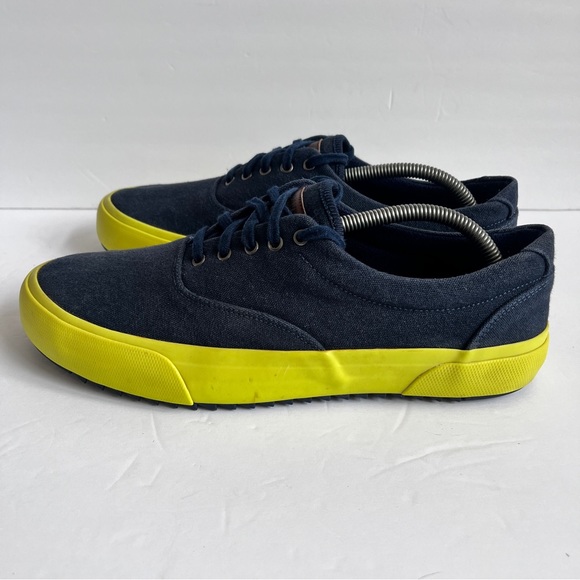 Brave Gentleman Revenant Sneaker (recycled) - Navy / Neon Yellow Sz 41 - Picture 4 of 14